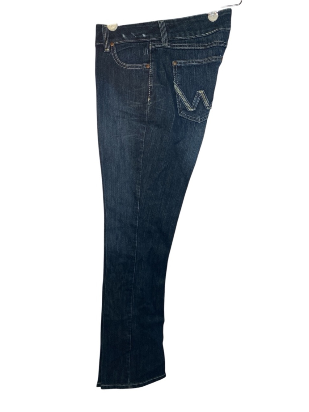 Wrangler Dark Wash Flare Leg Jeans with Back Pocket Stitch Women’s 9/10 x 34